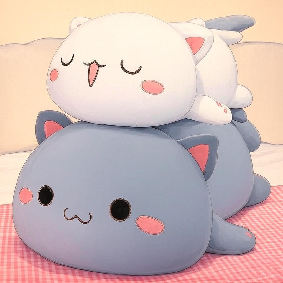 🐾 Kawaii Couple Cat Plushies 🐾